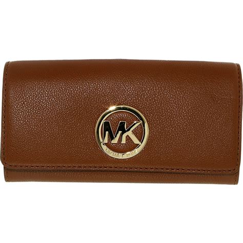 michael kors brown mini wallet|designer brown leather wallet.